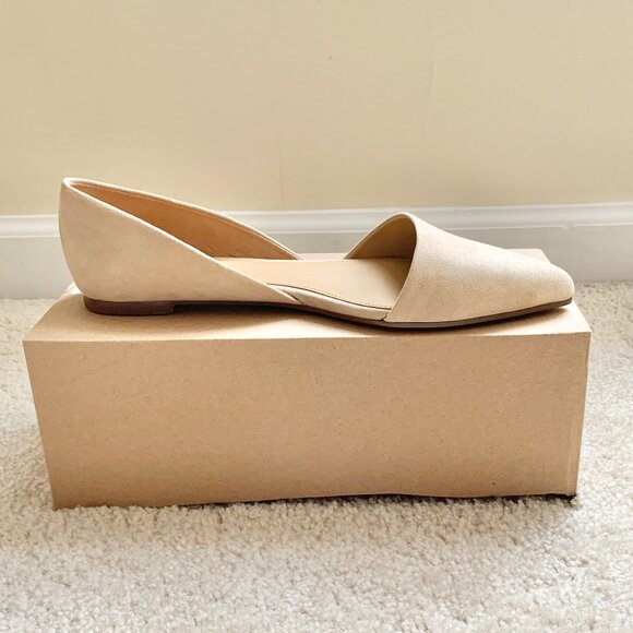 New J. Crew Factory Sueded Zoe D'Orsay Flats, Tan, Women's Size 8 - Picture 8 of 15